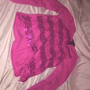 Pink long sleeve glitter shirt